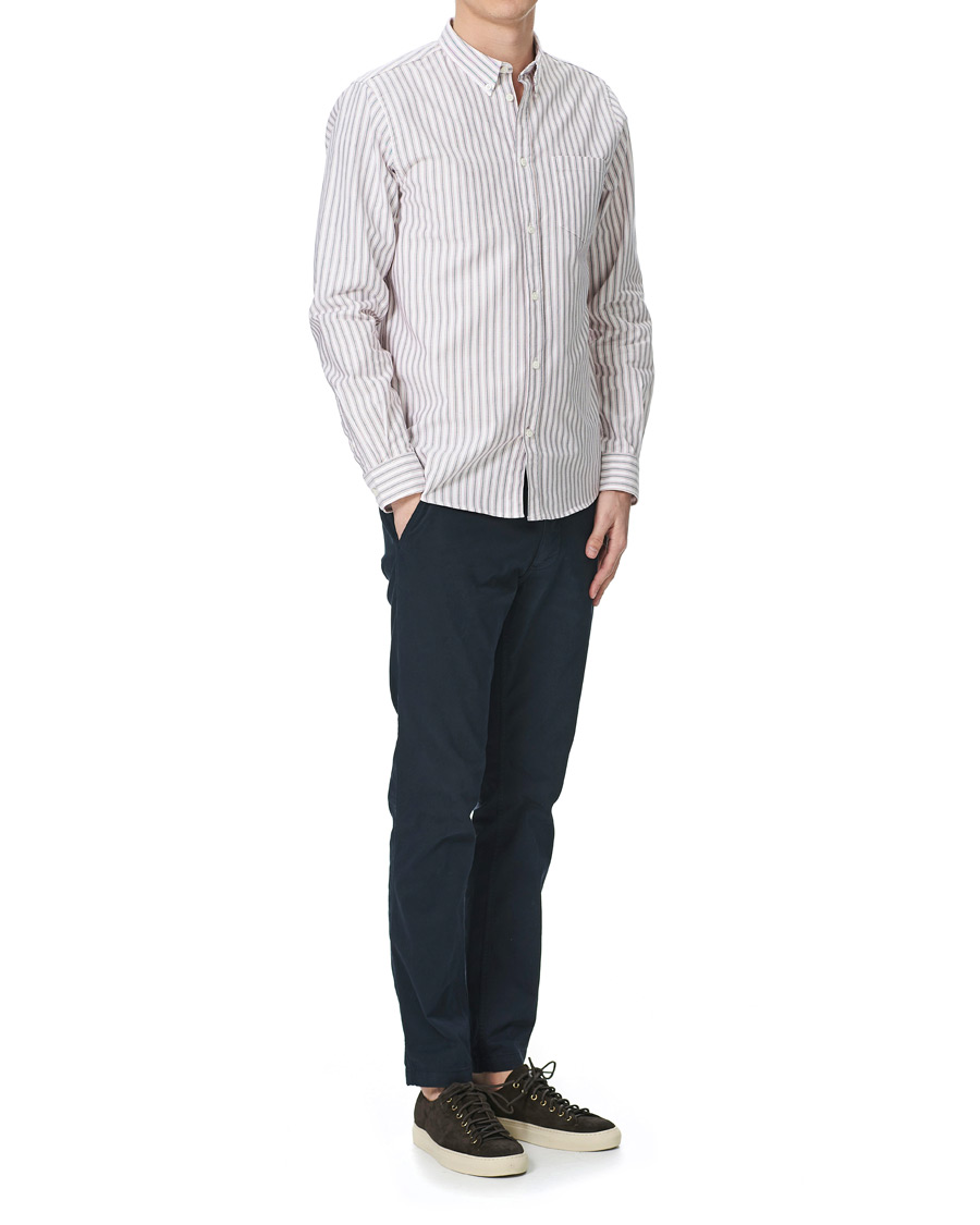 Herr | Skjortor | Norse Projects | Anton Striped Oxford Shirt Navy Multi