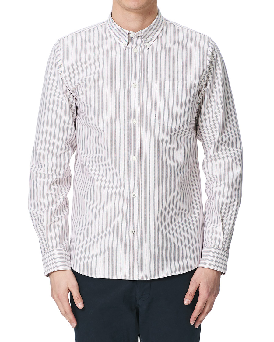 Herr | Skjortor | Norse Projects | Anton Striped Oxford Shirt Navy Multi