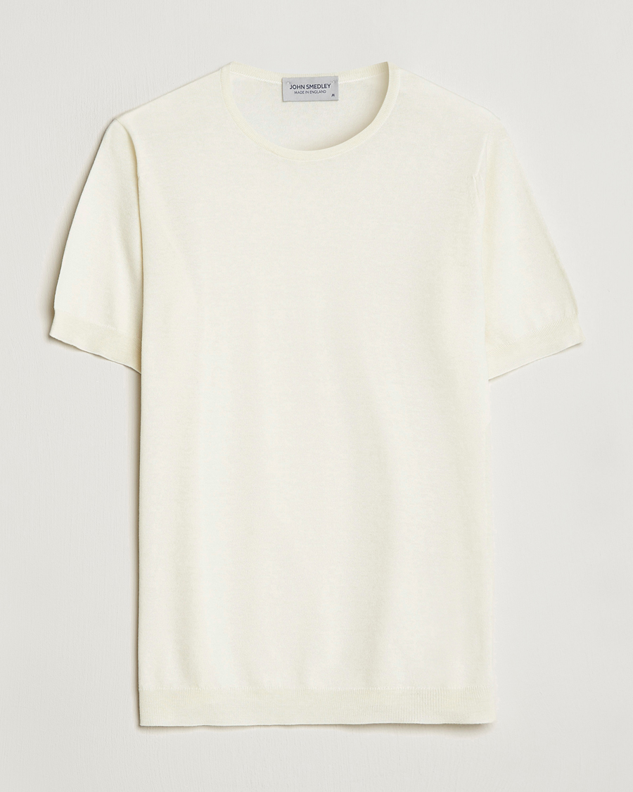 Herr | T-Shirts | John Smedley | Belden Wool/Cotton T-Shirt Latte