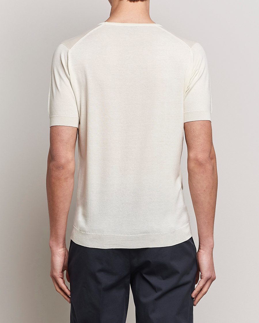Herr | T-Shirts | John Smedley | Belden Wool/Cotton T-Shirt Latte