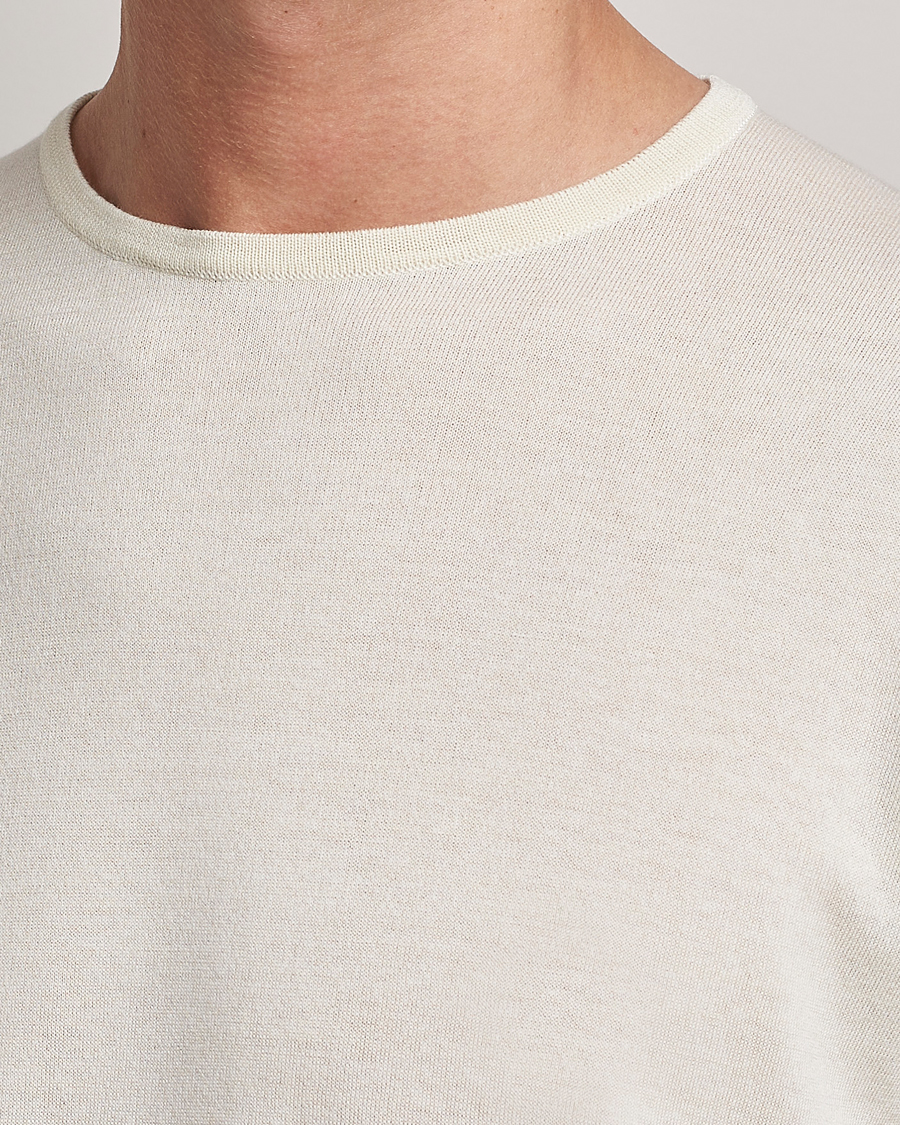 Herr | T-Shirts | John Smedley | Belden Wool/Cotton T-Shirt Latte