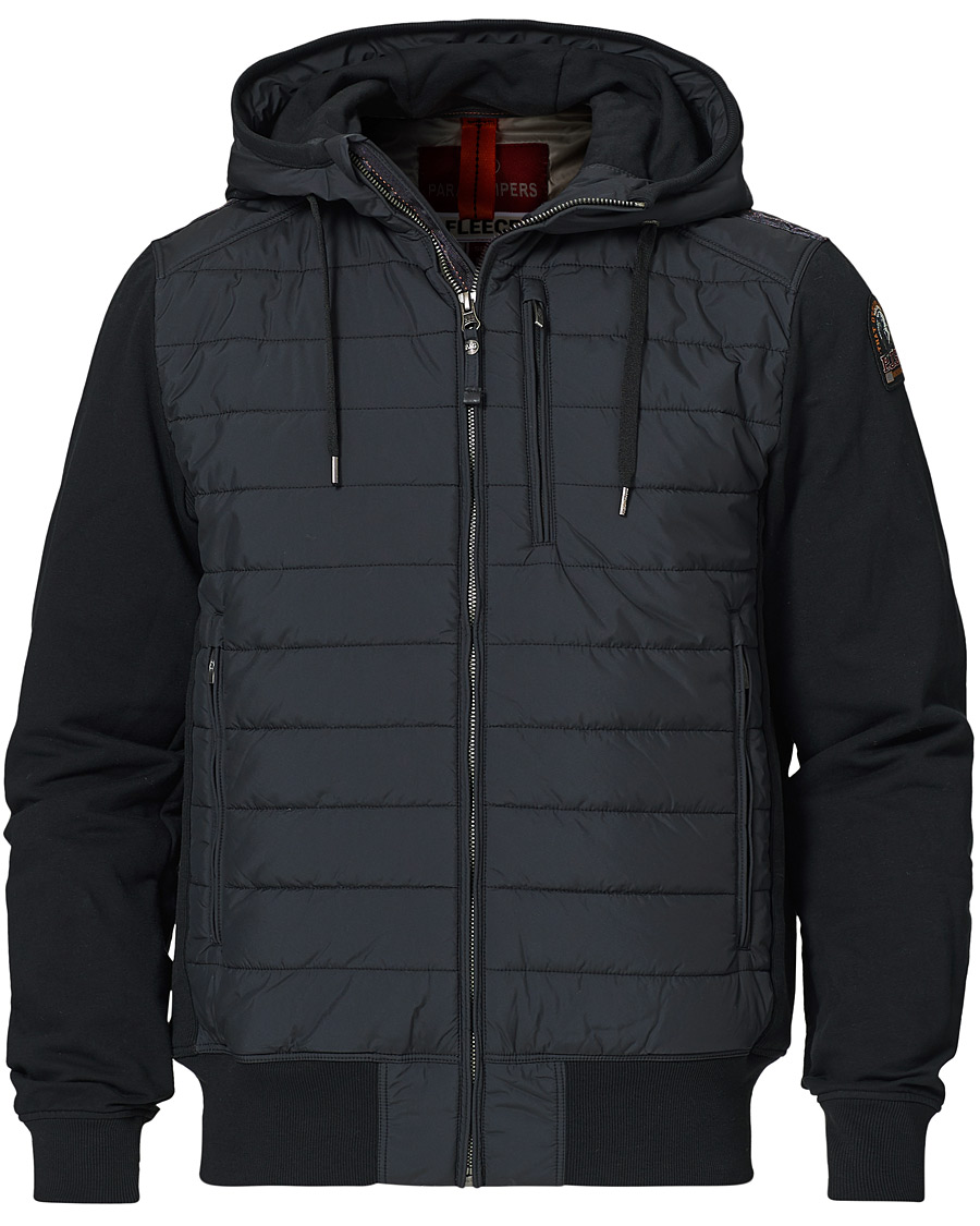 Herr | Jackor | Parajumpers | Ivor Fleece Hooded Hybrid Black