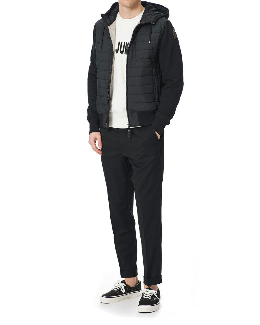 Herr | Jackor | Parajumpers | Ivor Fleece Hooded Hybrid Black