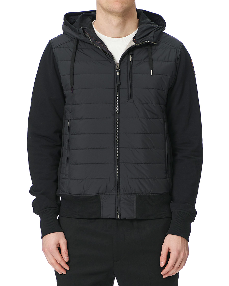 Herr | Jackor | Parajumpers | Ivor Fleece Hooded Hybrid Black