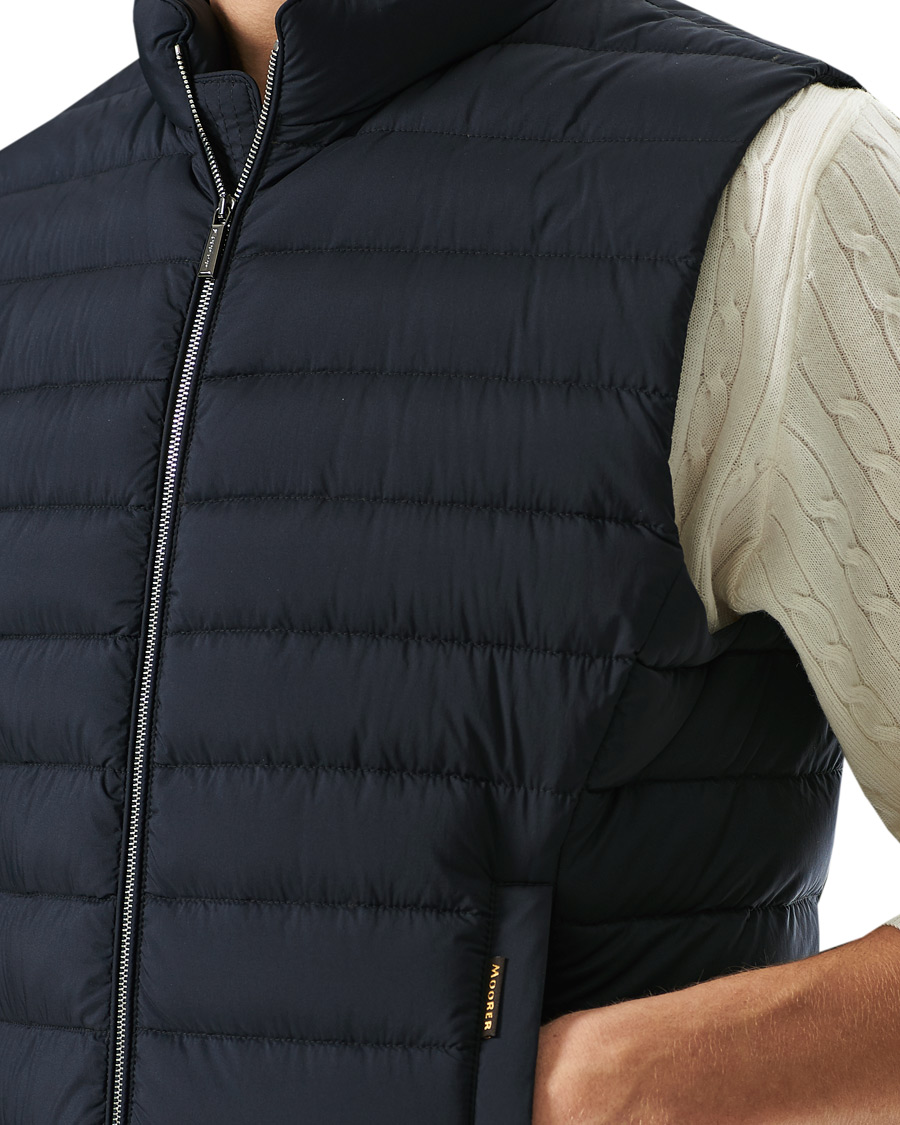 Herr | Jackor | MooRER | Padded Down Vest Dark Blue