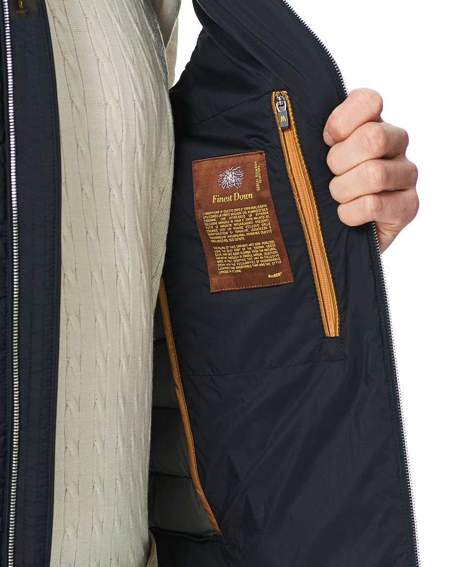 Herr | Jackor | MooRER | Padded Down Vest Dark Blue