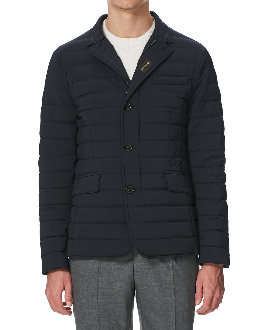 Herr | Jackor | MooRER | Down Padded Blazer Jacket Navy