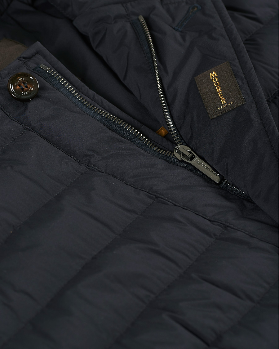 Herr | Jackor | MooRER | Down Padded Blazer Jacket Navy