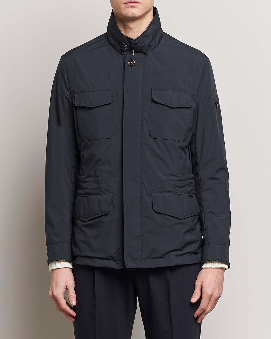 Herr |  | MooRER | Waterproof Nylon Field Jacket Navy