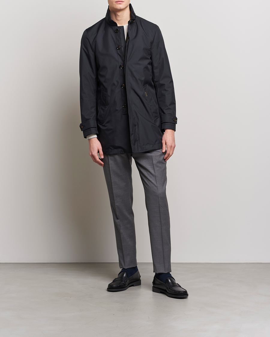 Herr | Jackor | MooRER | Waterproof Car Coat Navy