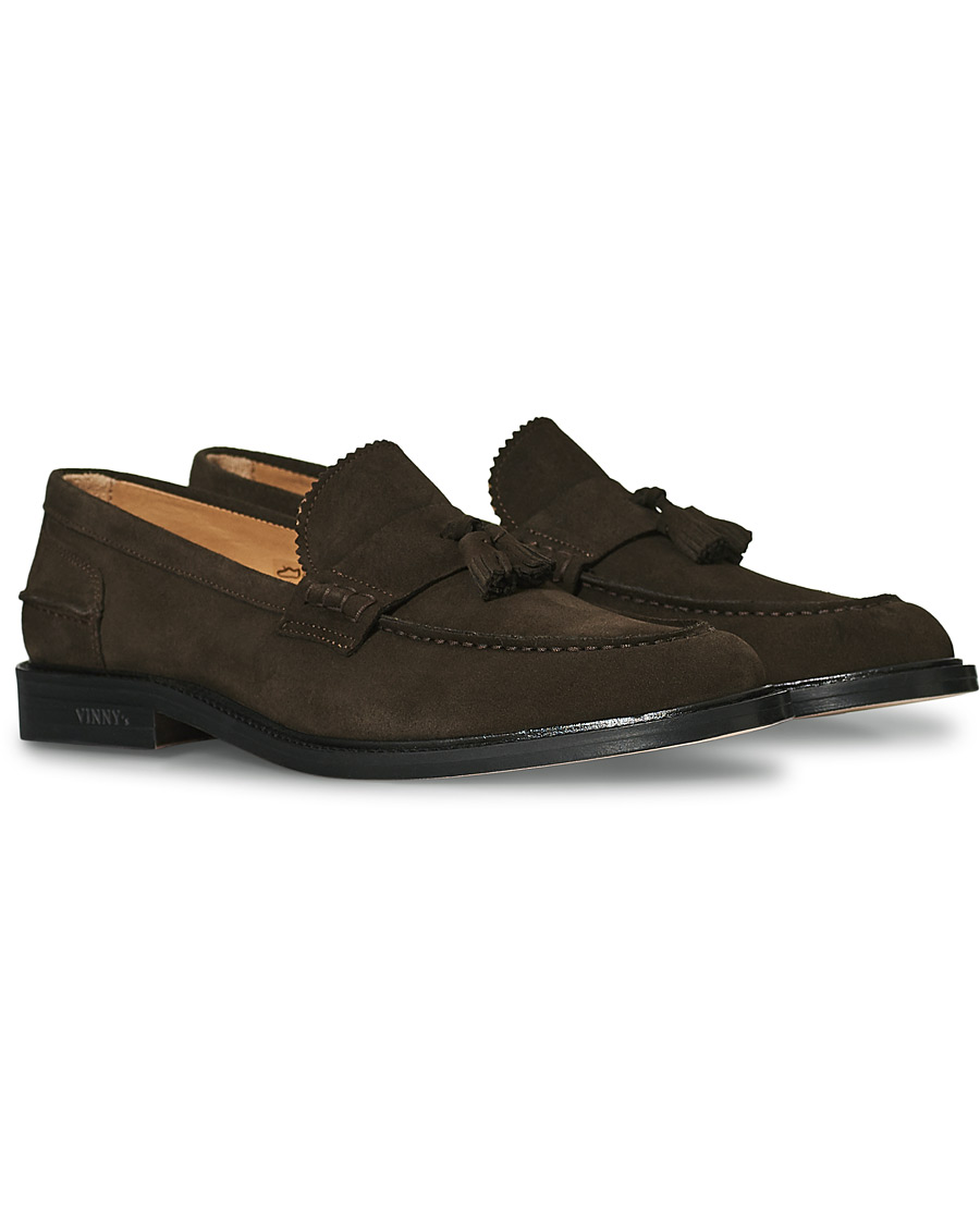 Herr | VINNY's Chico Tassel Loafer Ebony Suede | VINNY's | Chico Tassel Loafer Ebony Suede