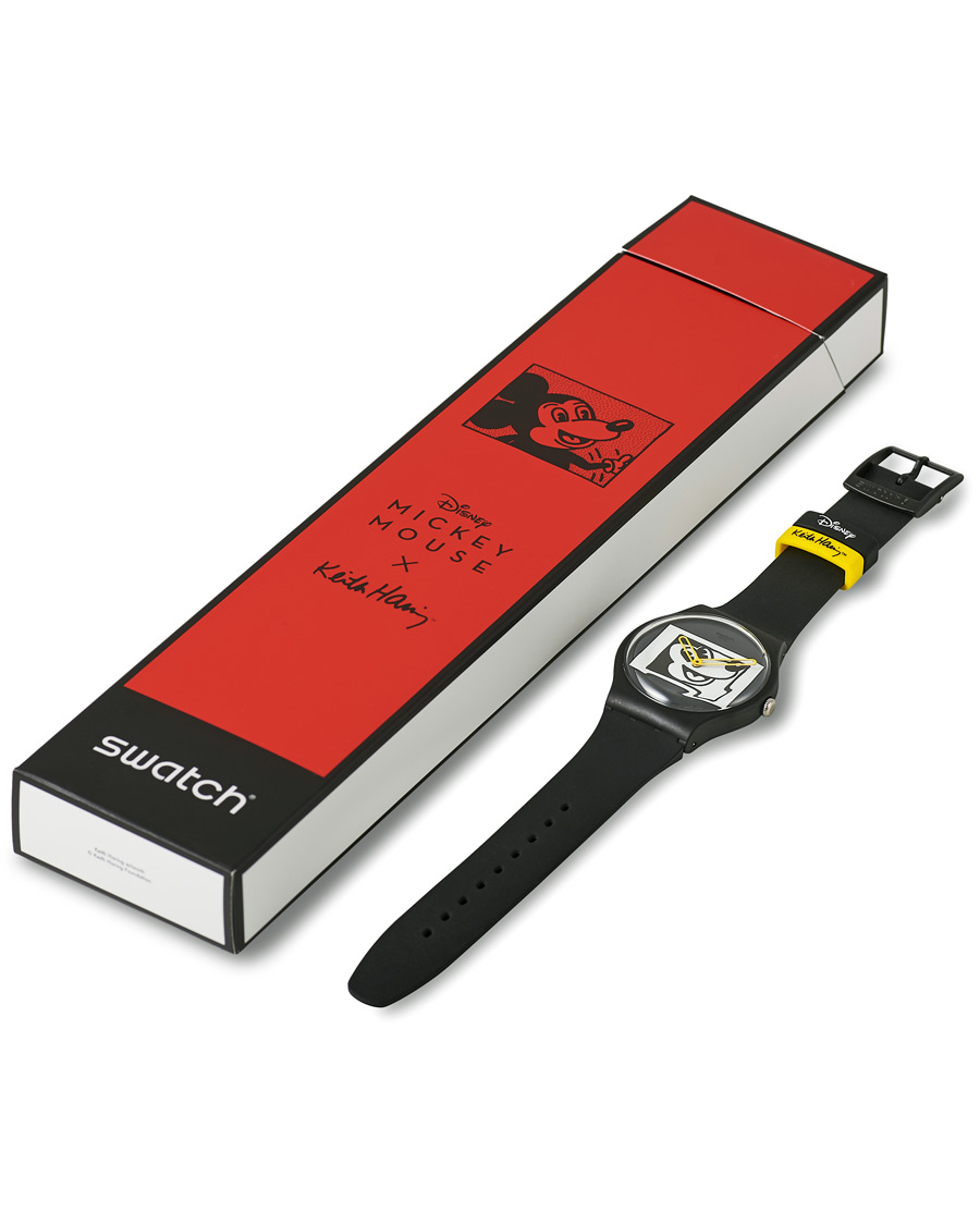 Herr | Swatch Swatch x Keith Haring Mickey Blanc sur Noir | Swatch | x Keith Haring Mickey Blanc sur Noir