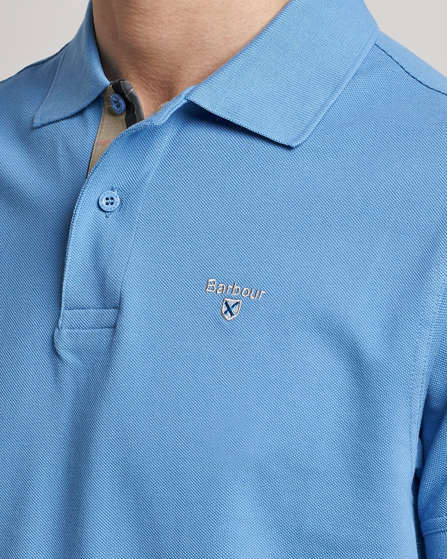 Herr | Pikéer | Barbour Lifestyle | Tartan Pique Polo Delft Blue
