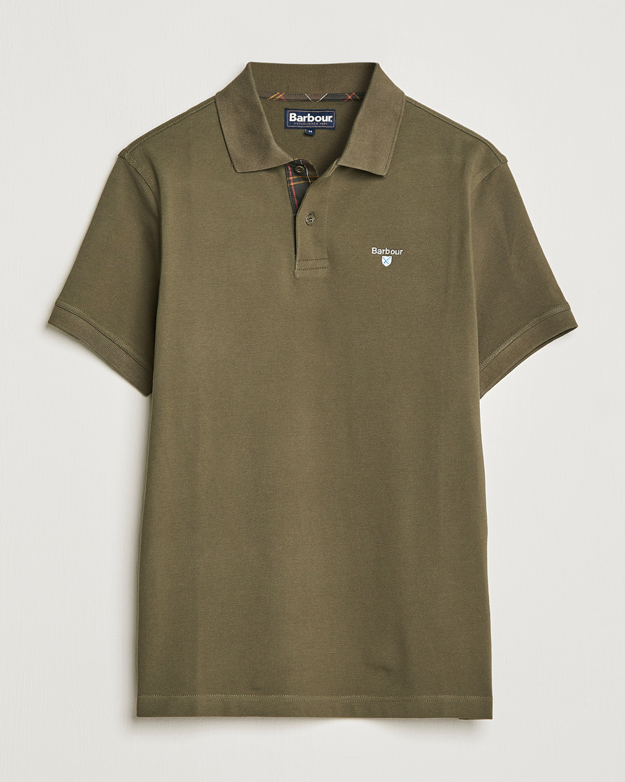 Herr | Pikéer | Barbour Lifestyle | Tartan Pique Polo Olive