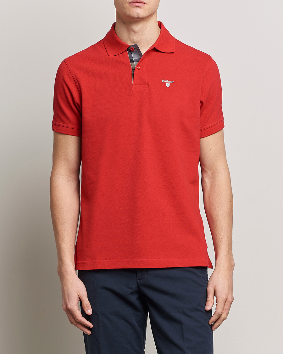 Herr | Barbour Lifestyle | Barbour Lifestyle | Tartan Pique Polo Red