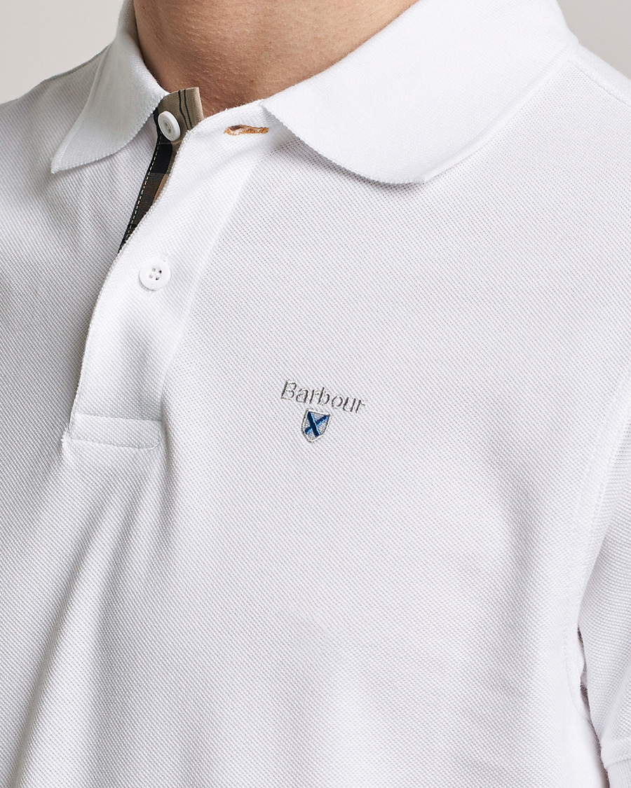 Herr | Pikéer | Barbour Lifestyle | Tartan Pique Polo White