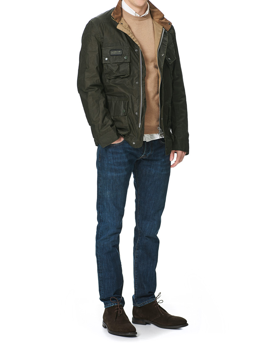 Herr | Jackor | Barbour International | Lightweight Slim Wax Jacket Archive Olive