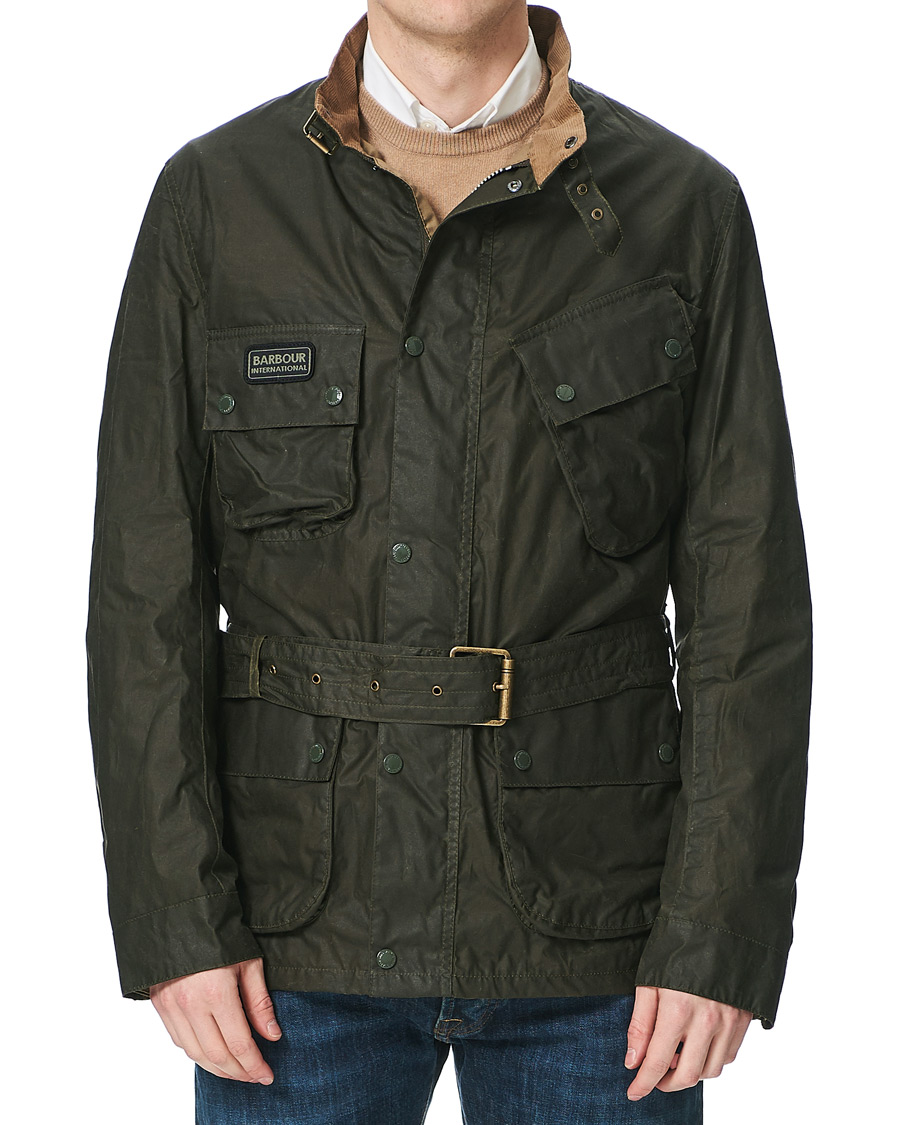 Herr | Jackor | Barbour International | Lightweight Slim Wax Jacket Archive Olive