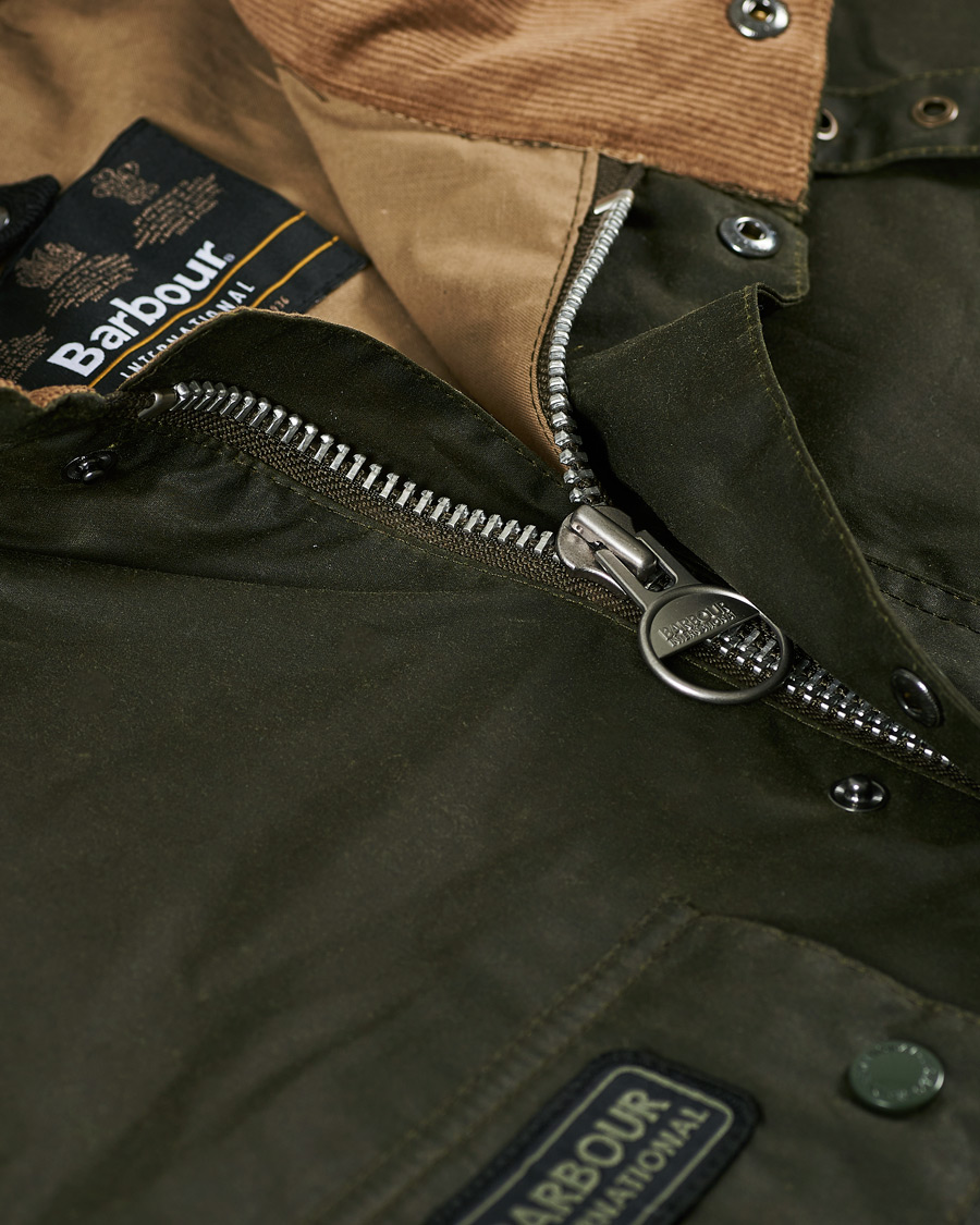 Herr | Jackor | Barbour International | Lightweight Slim Wax Jacket Archive Olive
