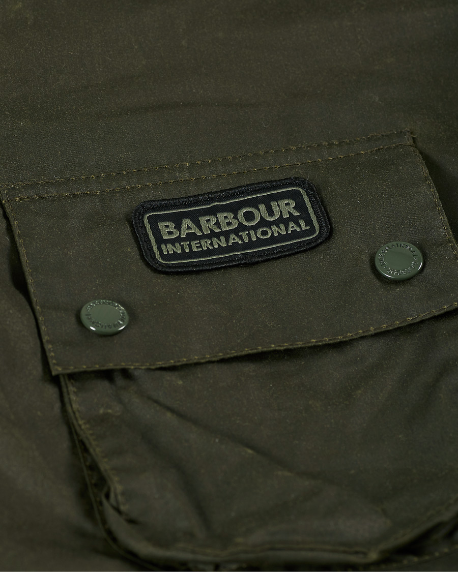 Herr | Jackor | Barbour International | Lightweight Slim Wax Jacket Archive Olive