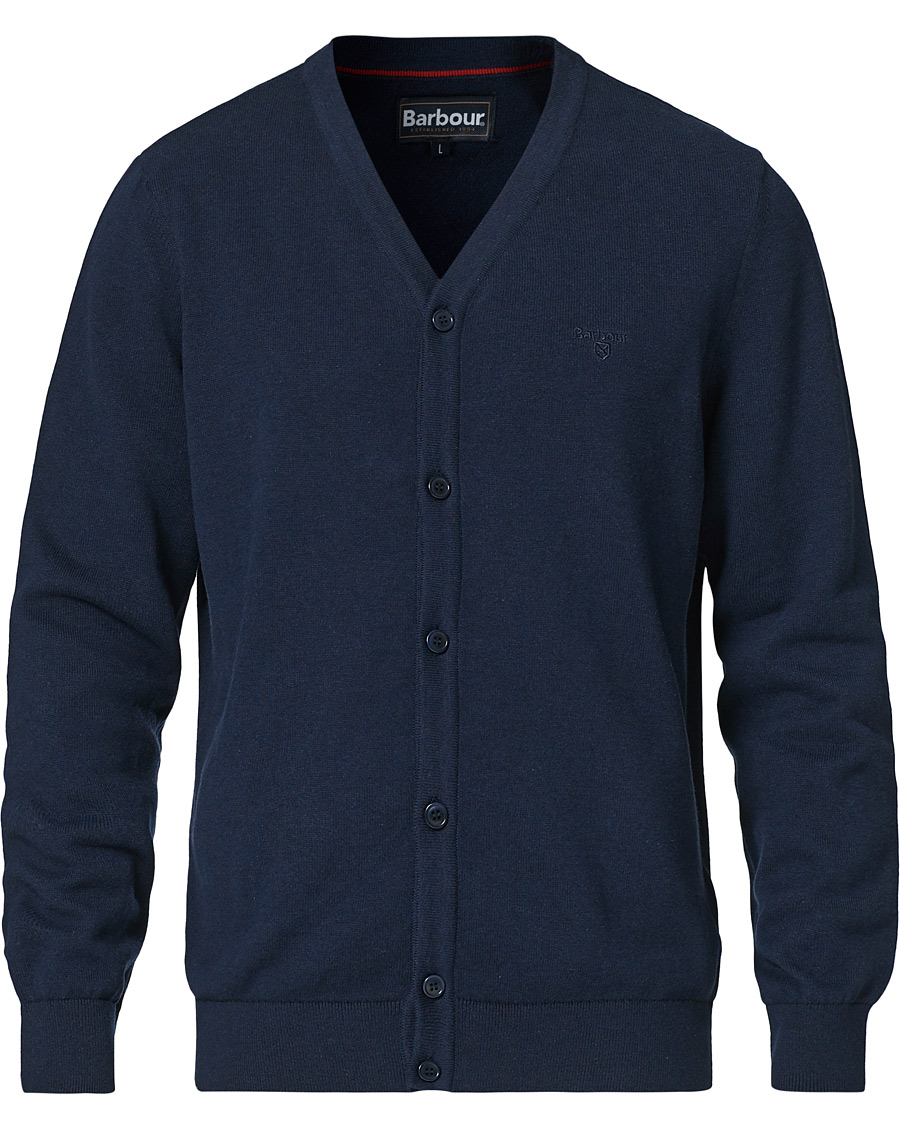 Herr | Tröjor | Barbour Lifestyle | Cotton Cardigan Navy Marl