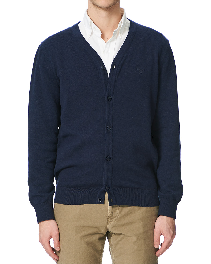 Herr | Tröjor | Barbour Lifestyle | Cotton Cardigan Navy Marl