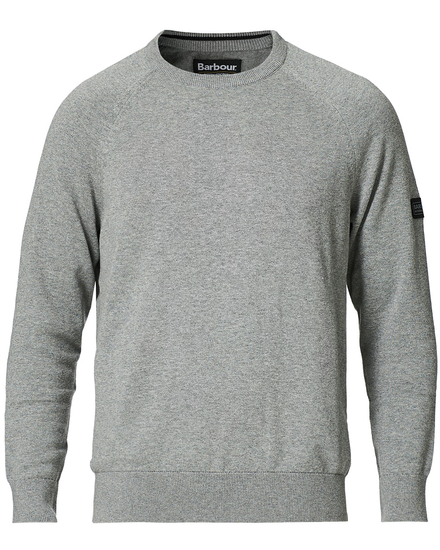 Herr | Tröjor | Barbour International | Cotton Crew Neck Antracite Marl