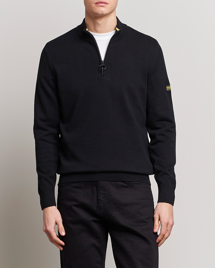 Herr |  | Barbour International | Cotton Half Zip Black