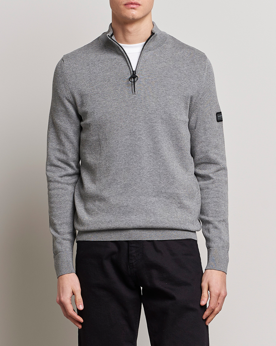 Herr | Half-zip | Barbour International | Cotton Half Zip Antracite Marl