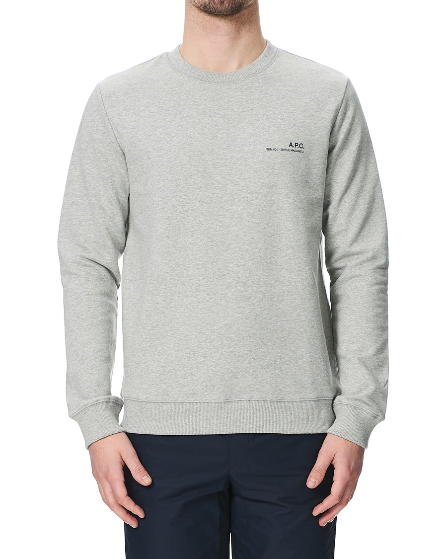 Herr | Tröjor | A.P.C. | Item Crew Neck Sweatshirt Heather Grey
