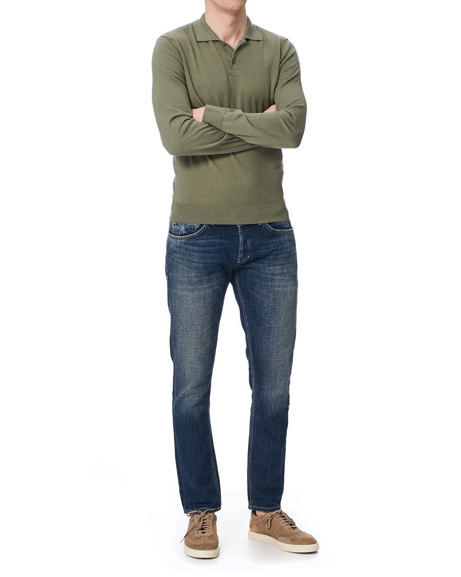Herr | Tröjor | A.P.C. | Cotton/Cashmere Knitted Polo Sage