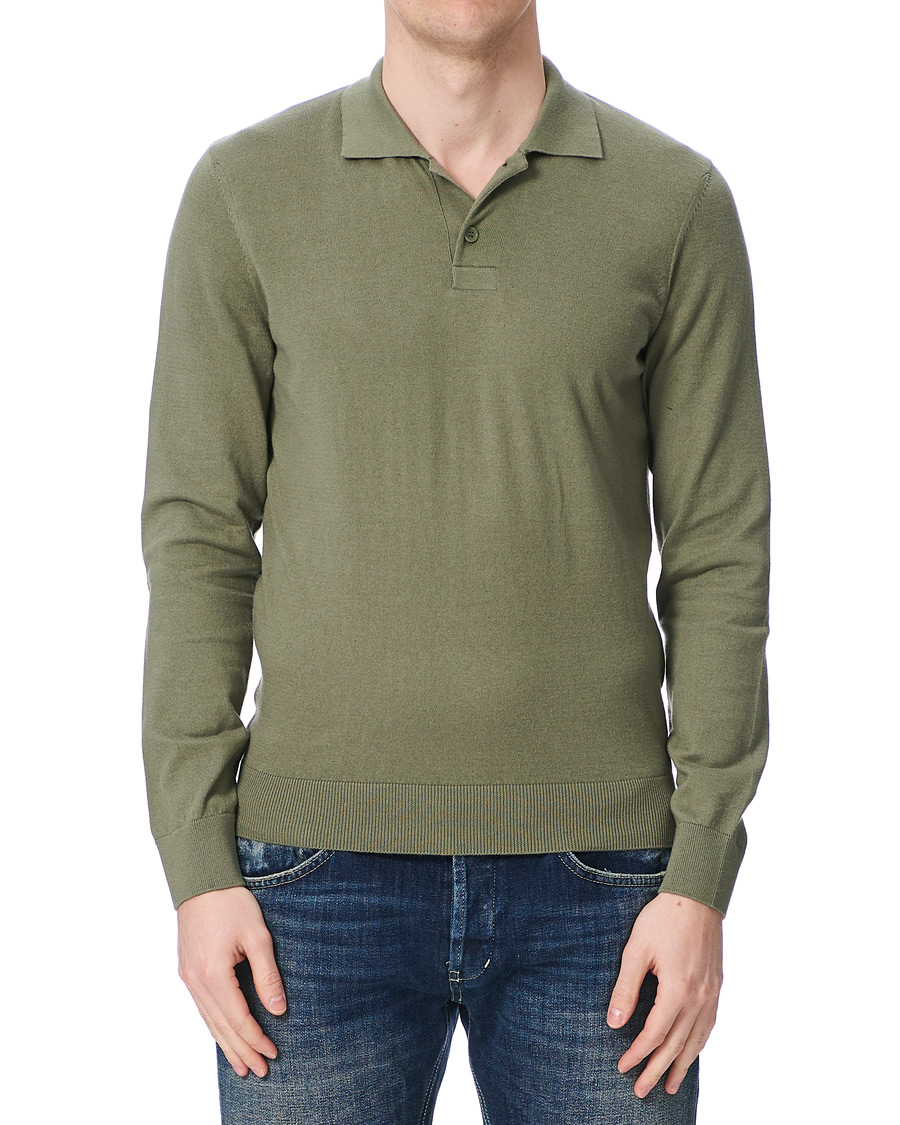 Herr | Tröjor | A.P.C. | Cotton/Cashmere Knitted Polo Sage