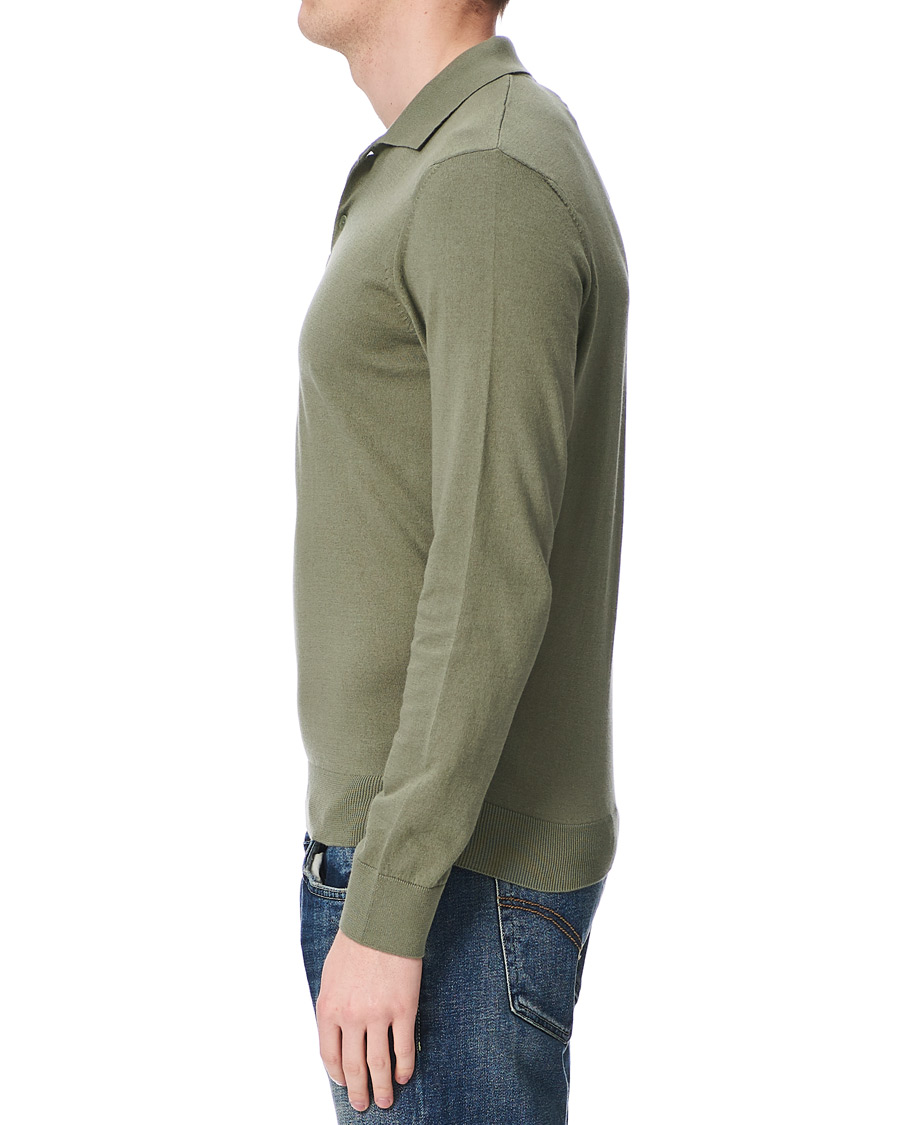 Herr | Tröjor | A.P.C. | Cotton/Cashmere Knitted Polo Sage
