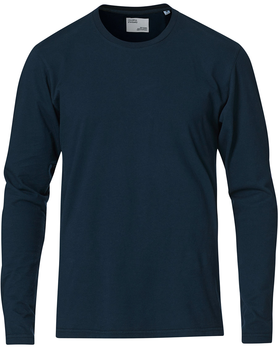 Herr | T-Shirts | Colorful Standard | Classic Organic Long Sleeve T-shirt Navy Blue
