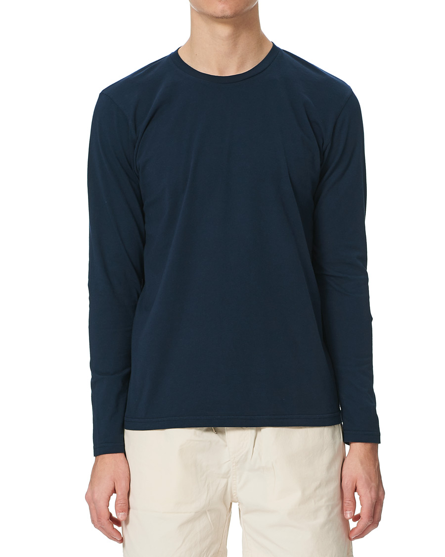 Herr | T-Shirts | Colorful Standard | Classic Organic Long Sleeve T-shirt Navy Blue