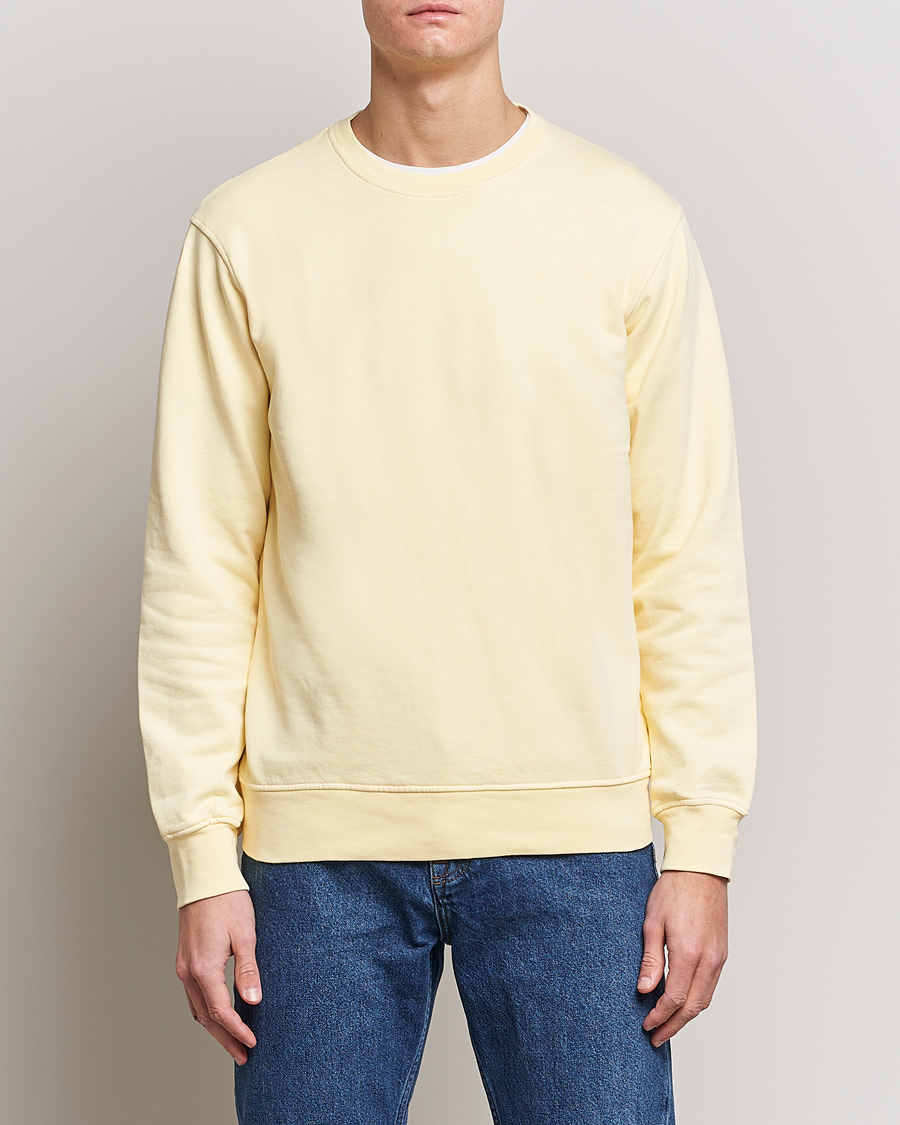 Herr | Basics | Colorful Standard | Classic Organic Crew Neck Sweat Soft Yellow