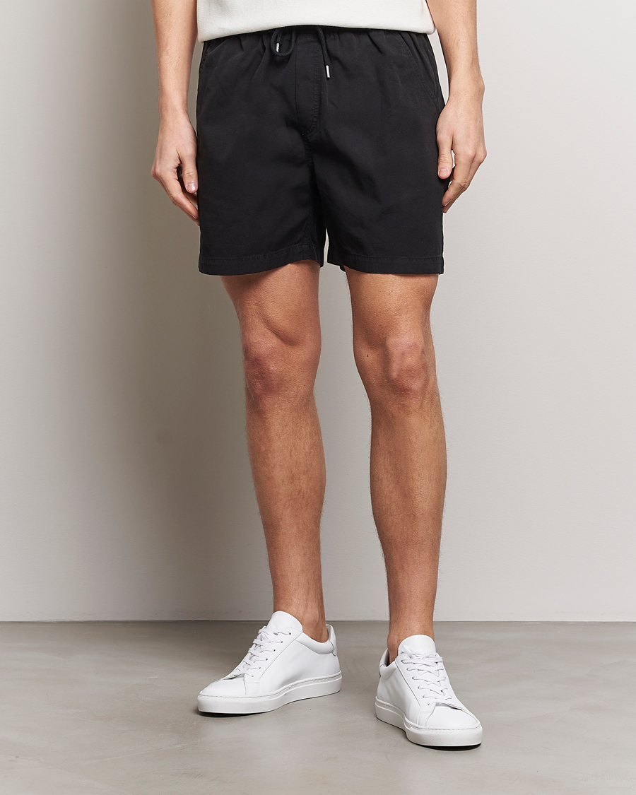 Herr | Avdelningar | Colorful Standard | Classic Organic Twill Drawstring Shorts Deep Black