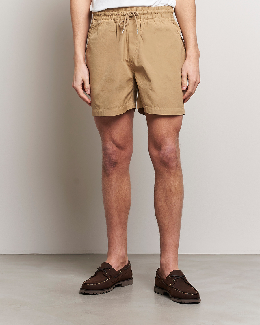 Herre | Drawstringshorts | Colorful Standard | Classic Organic Twill Drawstring Shorts Desert Khaki