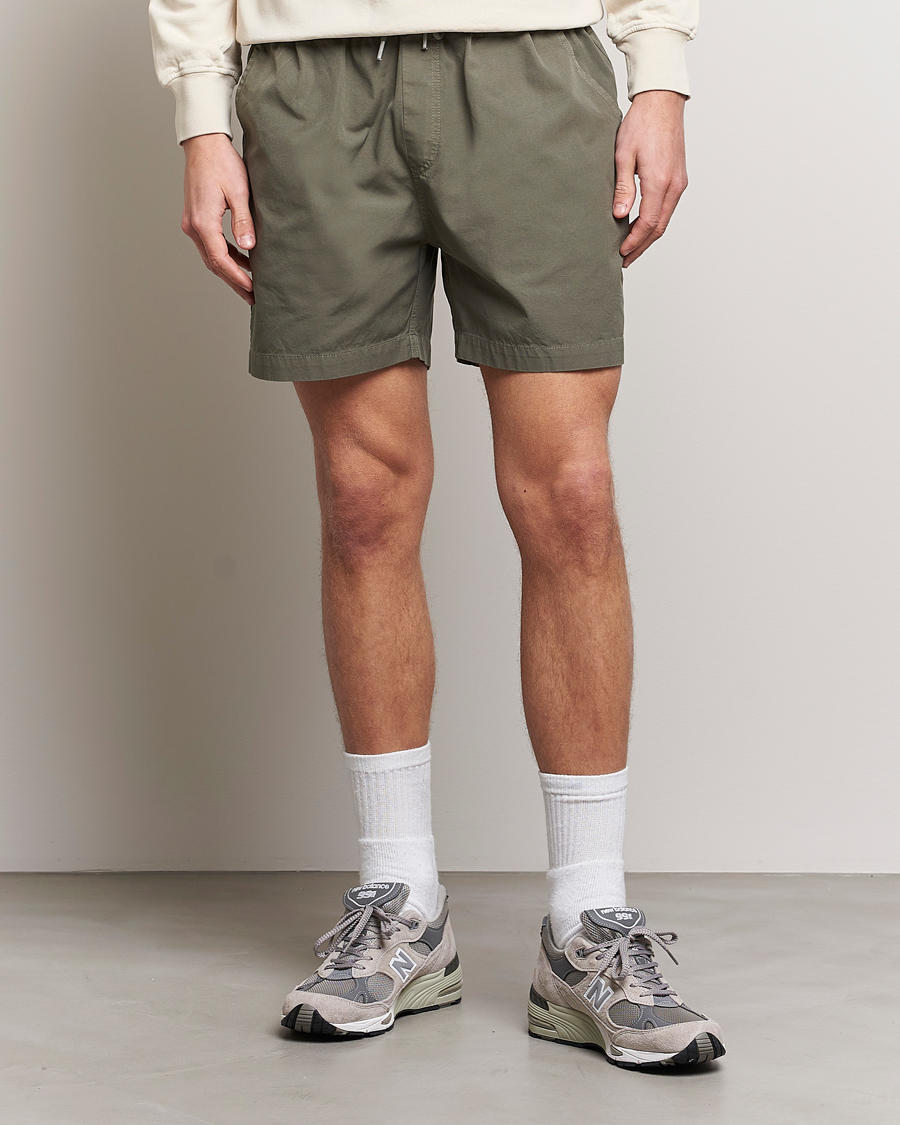 Herr | Kläder | Colorful Standard | Classic Organic Twill Drawstring Shorts Dusty Olive