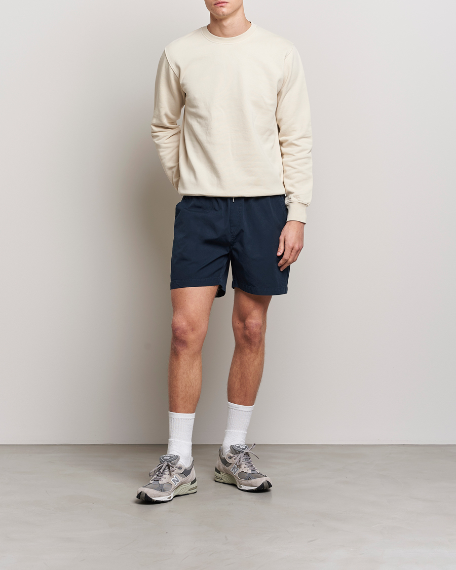 Herr | Shorts | Colorful Standard | Classic Organic Twill Drawstring Shorts Navy Blue