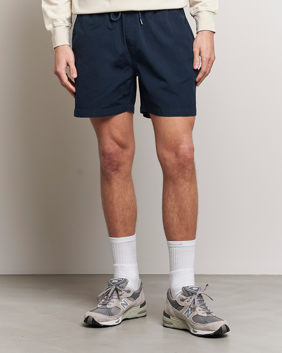 Herr | Shorts | Colorful Standard | Classic Organic Twill Drawstring Shorts Navy Blue