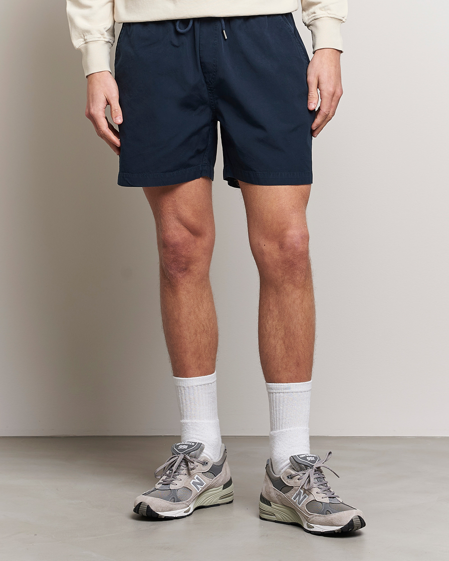 Herr | Basics | Colorful Standard | Classic Organic Twill Drawstring Shorts Navy Blue