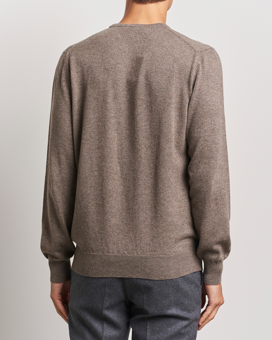 Herr | Tröjor | Piacenza Cashmere | Cashmere Crew Neck Sweater Brown