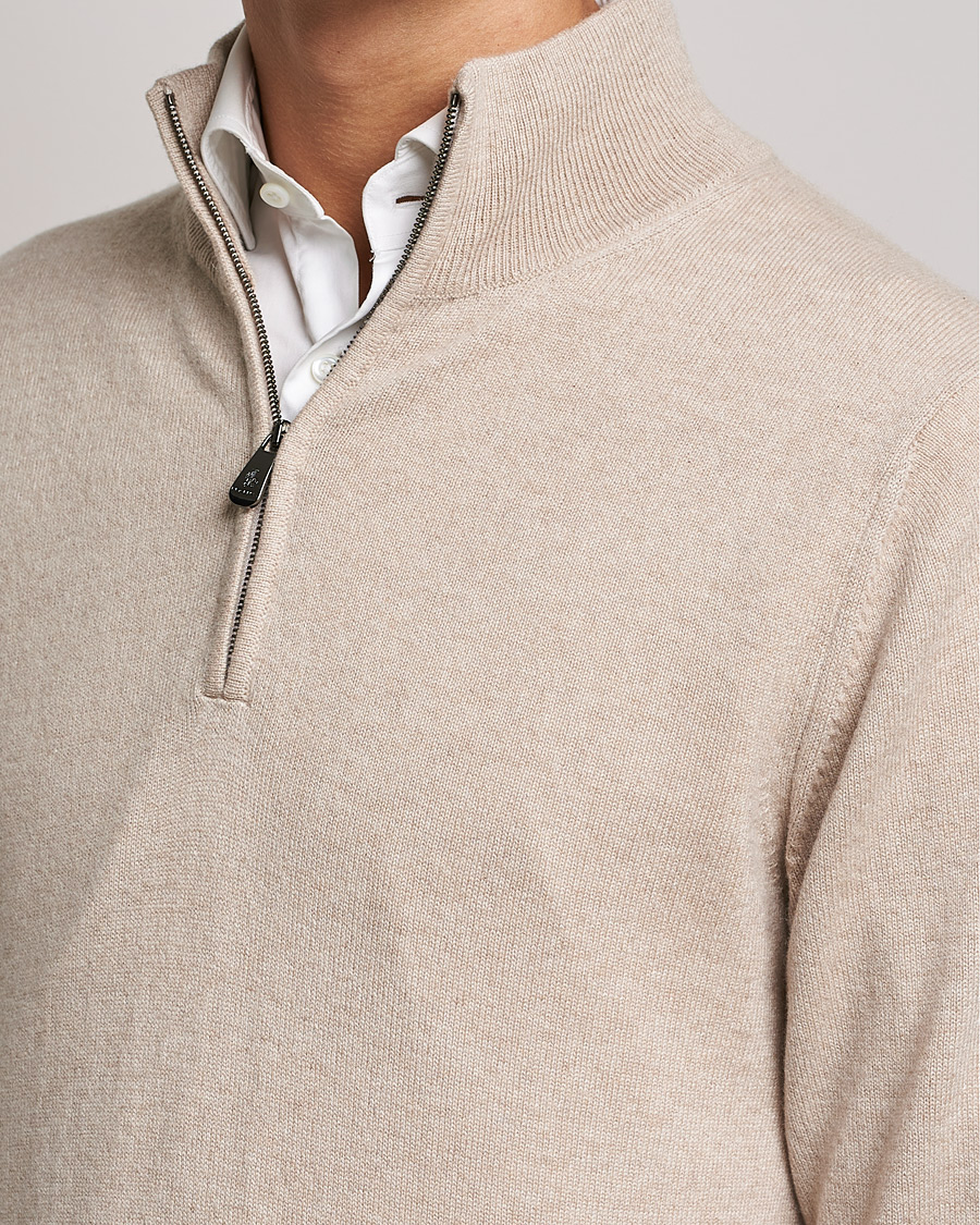 Mens Clothing Sweaters and knitwear Zipped sweaters N.Peal Cashmere Cashmere The Carnaby Half-zip Jumper in Pink for Men 
