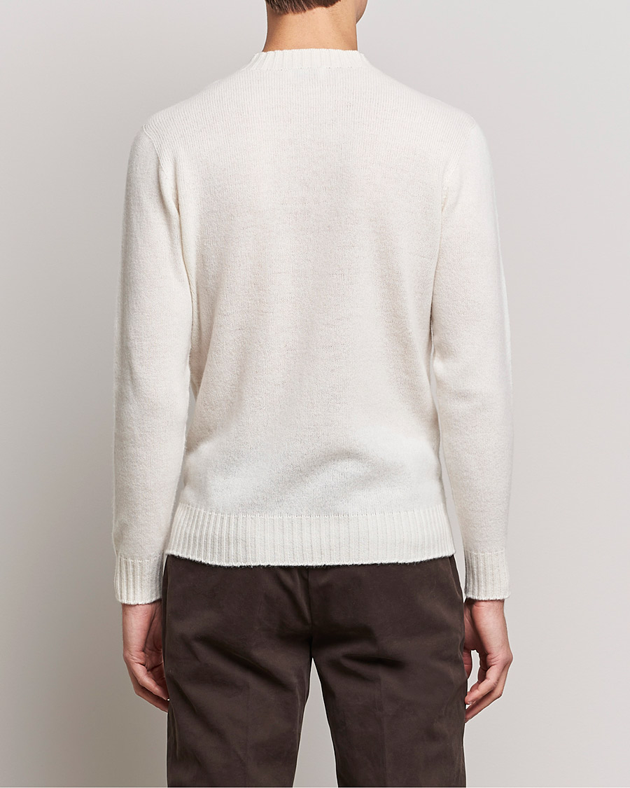 Herr | Tröjor | Altea | Wool/Cashmere Crew Neck Sweater Latte