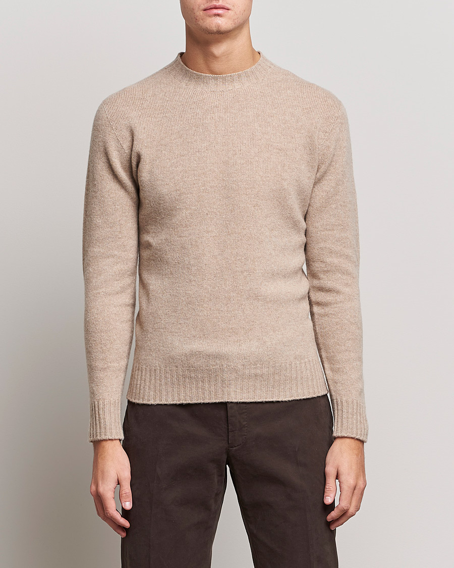 Herr | Pullover rundhals | Altea | Wool/Cashmere Crew Neck Sweater Beige
