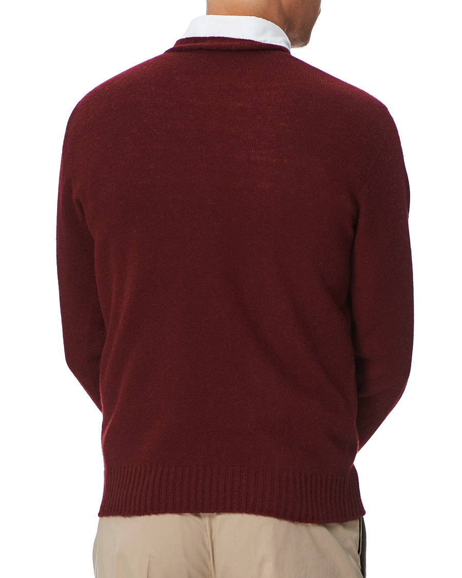 Herr | Tröjor | Altea | Wool/Cashmere Crew Neck Sweater Burgundy