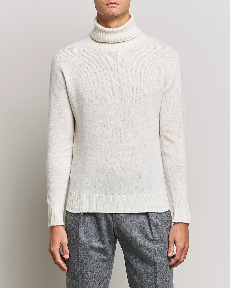 Herr | Polotröjor | Altea | Wool/Cashmere Turtleneck Sweater Latte