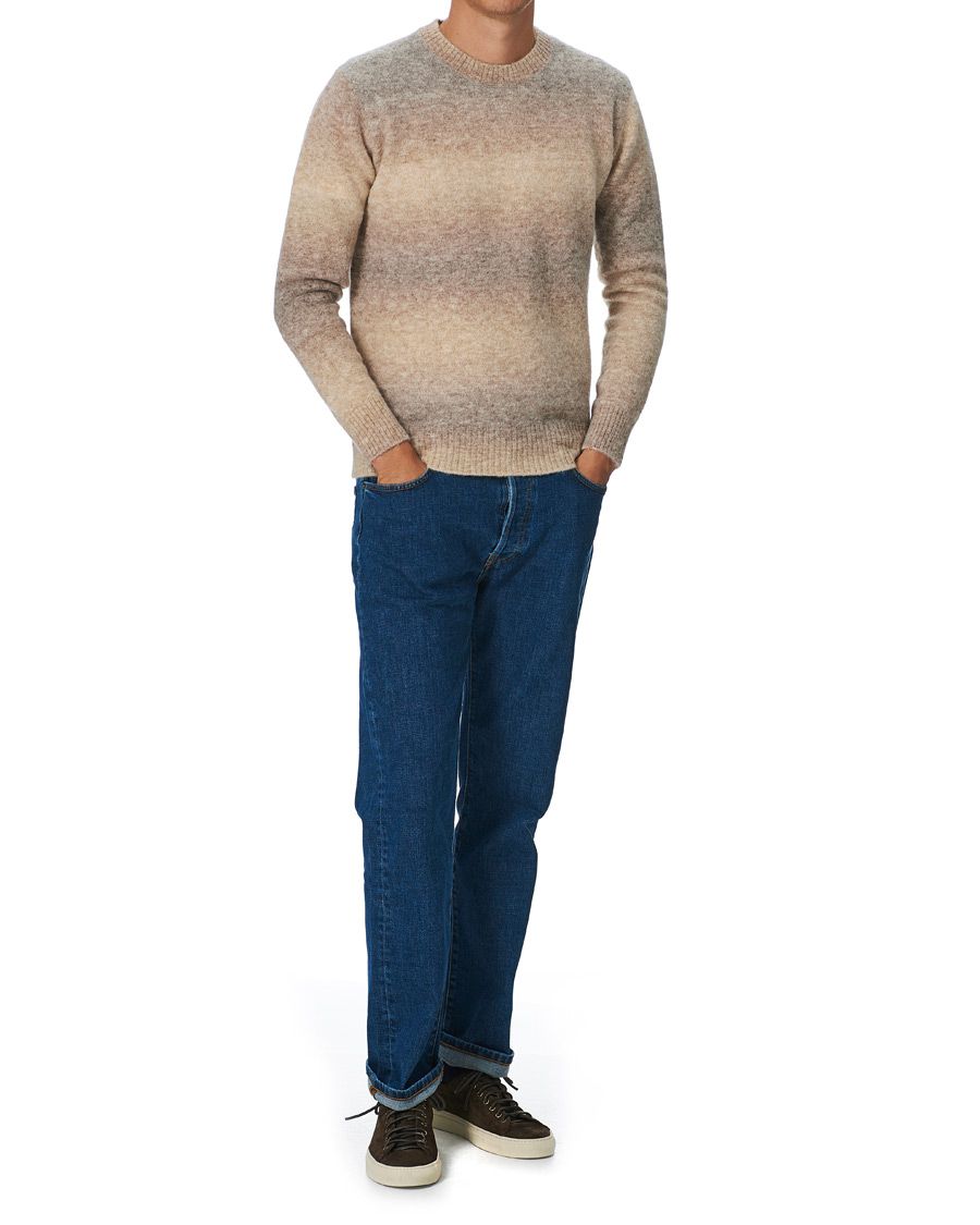Herr | Tröjor | Altea | Brushed Degradé Sweater Beige