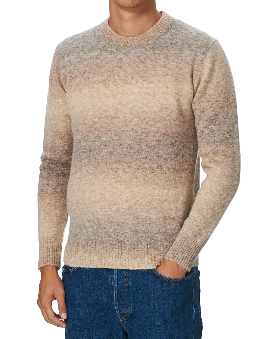 Herr | Tröjor | Altea | Brushed Degradé Sweater Beige